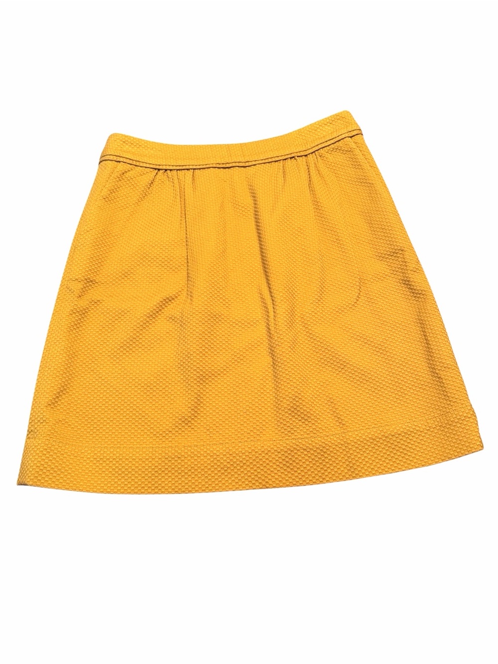 Boden Textured A-Line Skirt in Mustard Yellow Size 10R